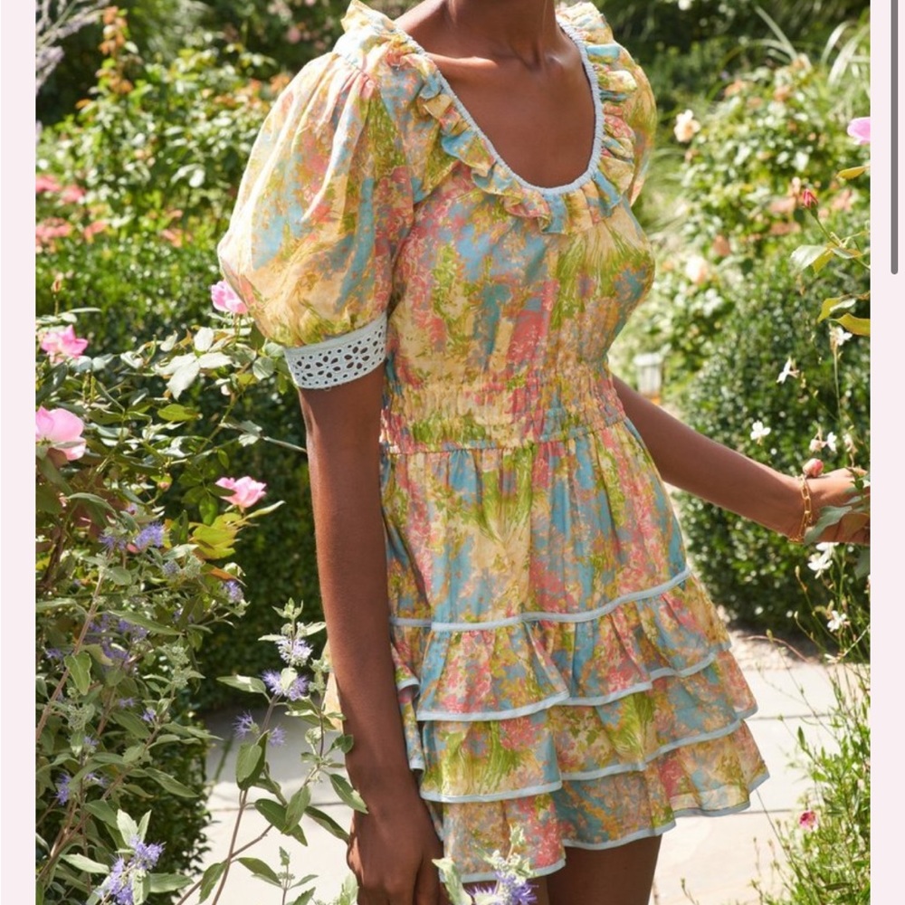 Loveshack fancy pastel fields dress NWT!